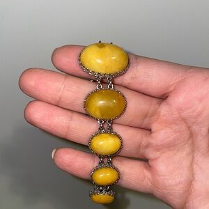 Yellow Jade bracelet.